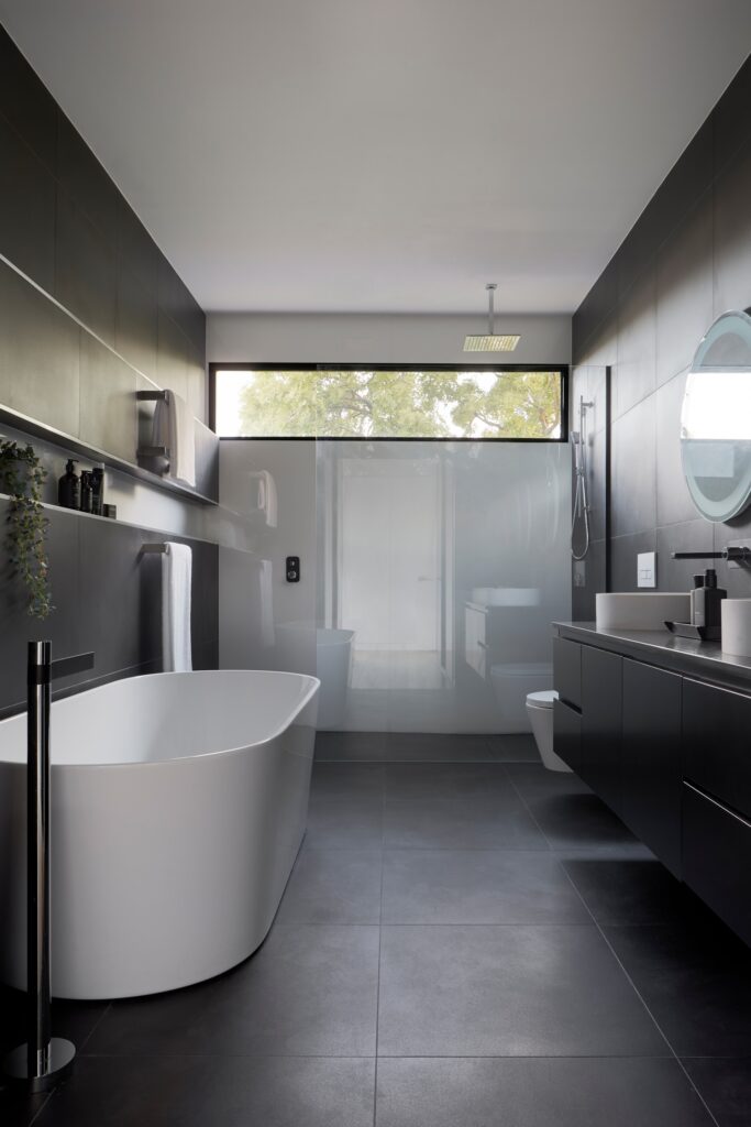 A modern bathroom with new fixtures and fittings