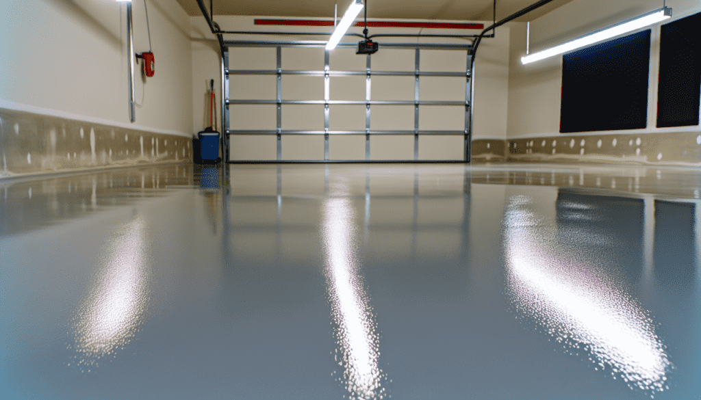 Epoxy garage floor with professional finish