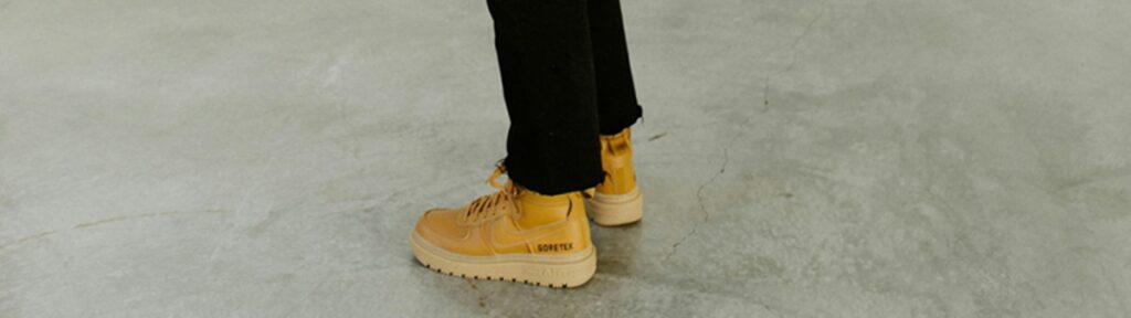 polished concrete floor with man standing on it